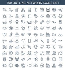 100 network icons
