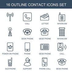 16 contact icons