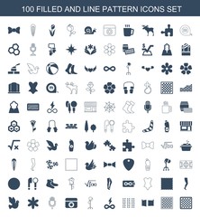 100 pattern icons