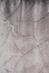 Texture of old gray with cracks concrete wall for background