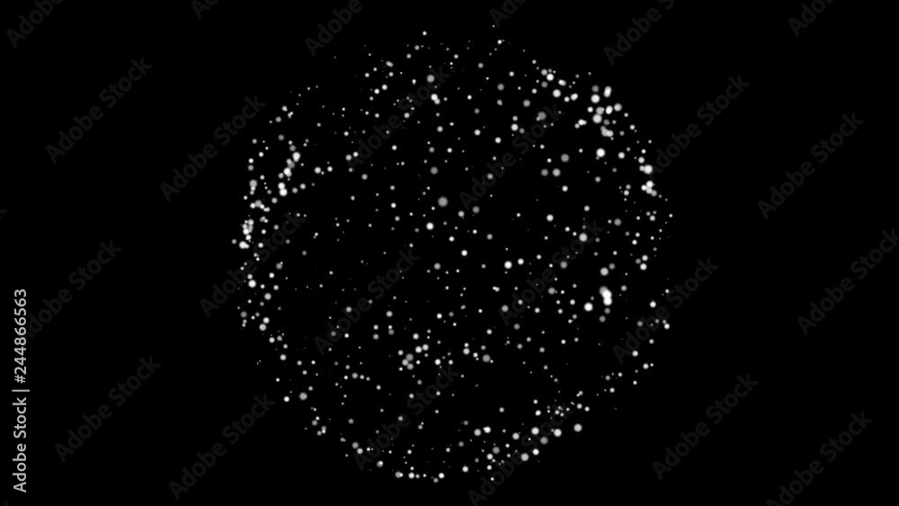 Poster white sphere or ball. power energy particle effect. digital computer data and network connection dot