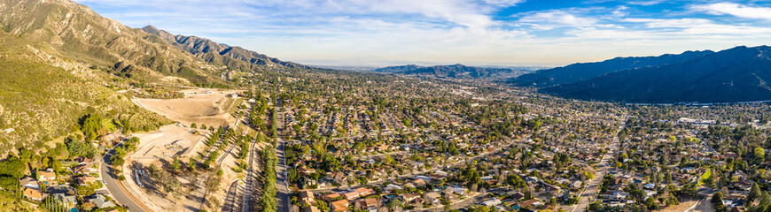 Los Angeles Highlands North Burbank Glendale Drohne Aerial Panorama