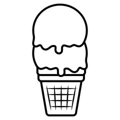 delicious ice cream isolated icon