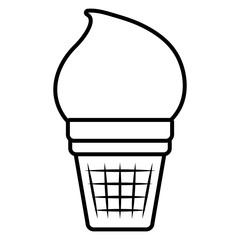 Fototapeta na wymiar delicious ice cream isolated icon