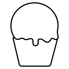 Fototapeta premium delicious cupcake isolated icon