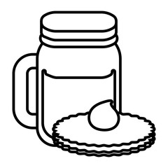 cute beverage jar with cookies