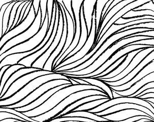 Fototapeta premium Brush grunge pattern. White and black vector.