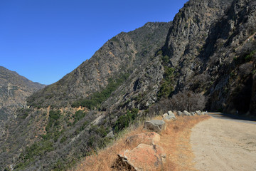 Empty road in Kings Canyon National Park, California, USA