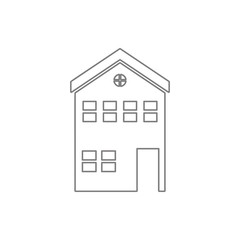 two-storey house icon. Element of web, minimalistic for mobile concept and web apps icon. Thin line icon for website design and development, app development