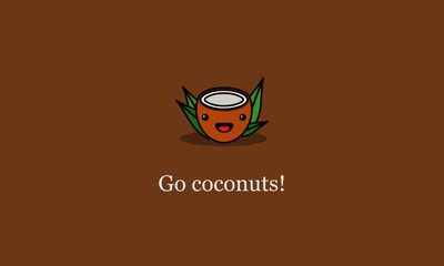 Go coconuts Quote Poster Design 