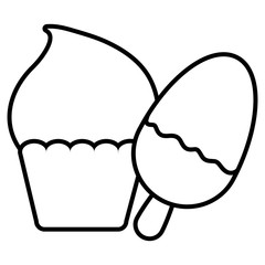 delicious cupcake isolated icon