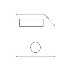 file save icon. Element of cyber security for mobile concept and web apps icon. Thin line icon for website design and development, app development