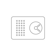 Radio Clock icon. Element of cyber security for mobile concept and web apps icon. Thin line icon for website design and development, app development