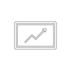 Growing arrow sign icon. Element of cyber security for mobile concept and web apps icon. Thin line icon for website design and development, app development