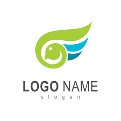 bird logo design, simple bird symbol