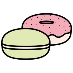 sweet donuts isolated icon