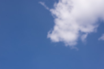 Blurred blue sky and pure white cloud in good day have copy space for text.
