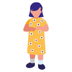 beautiful little girl character