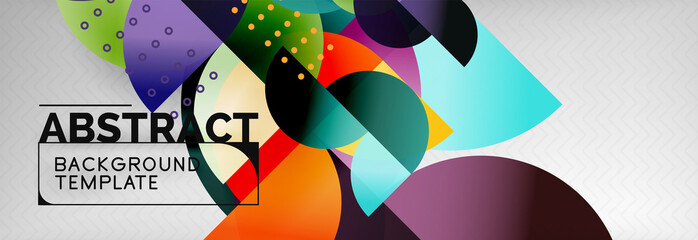 Abstract background, geometric circle composition