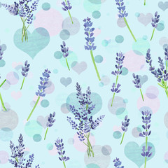 Watercolor backgriund with lavender - 244872392