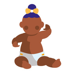 cute little girl baby black