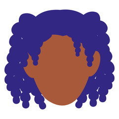 little black girl head character