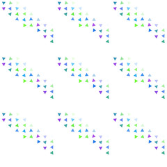 Abstract seamless pattern background with multi-colored varied triangles.