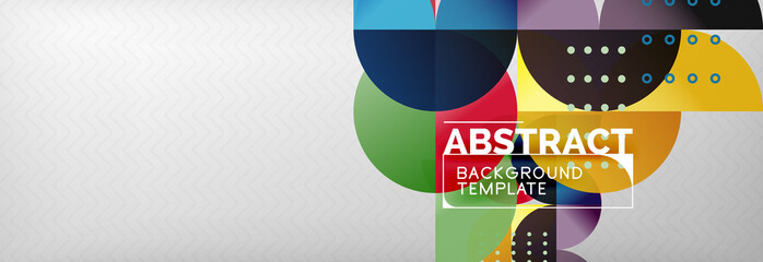 Naklejka premium Circles and semicircles abstract background, circle design business template