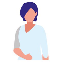 beautiful and young woman character