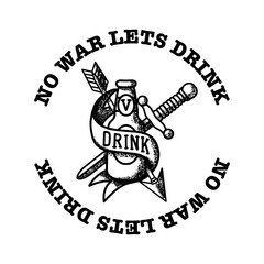 Beer Drink bottle with blade and arrow