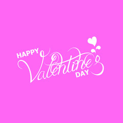 Fototapeta na wymiar Happy valentine's day vector text Calligraphic Lettering design