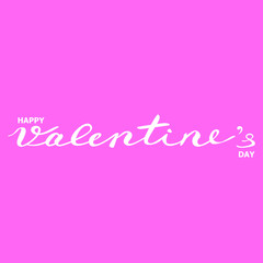 Happy valentine's day vector text Calligraphic Lettering design