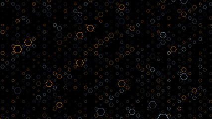 Abstract background pattern with a variety of hexagons.