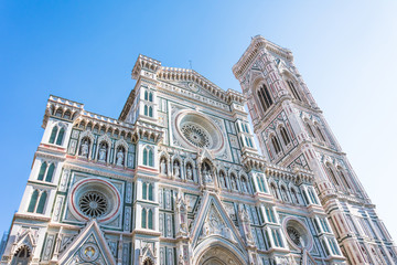 Facade of the Cattedrale di Santa Maria del Fiore, Florence, Italy.