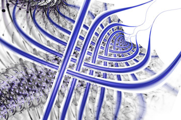 Abstract fractal shapes. Fantasy colorful chaotic fractal texture. 3D rendering illustration pattern..