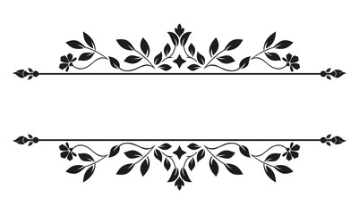 Vintage black element. Graphic vector design. Damask graphic ornament