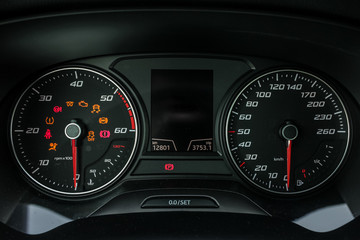 illuminated dashboard gauges speedometer car