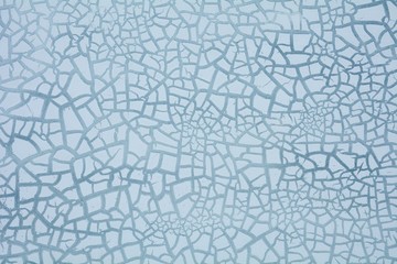 Crack texture of blue, abstract background.
