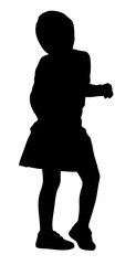 Stock vector Silhouette of a little girl