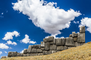 Ruins of the stone walls of the Incas