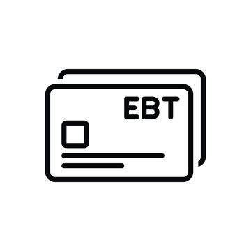Black line icon for ebt 