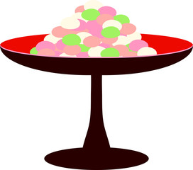 Sweet rice crackers for Hinamatsuri