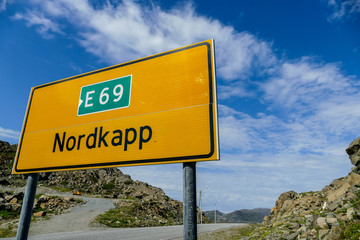 Landscape view in Nordkapp North Cape Norway Europe
