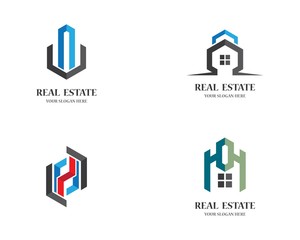 Real estate logo icon illustration