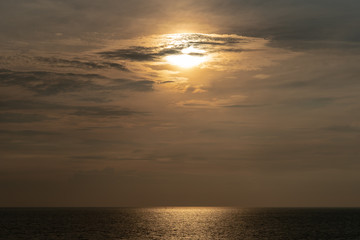 The Sunrise over the horizon:the view from the ship