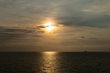 The Sunrise over the horizon:the view from the ship