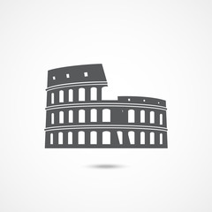 Colosseum icon on white