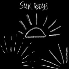 Chalk sunburst set. Grunge sunrays collection. Vector illustration.