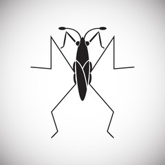 Water strider Insect icon on white background for graphic and web design, Modern simple vector sign. Internet concept. Trendy symbol for website design web button or mobile app