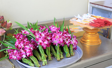 Orchids flower for Buddhist religious ceremony